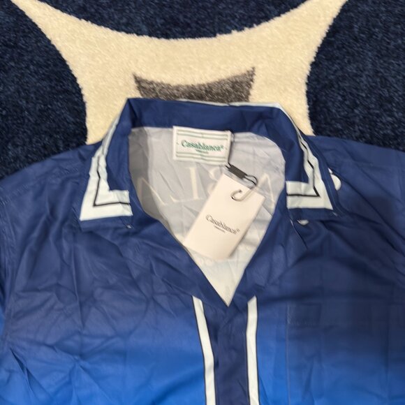 Casablanca Dark Blue and White Shirt and Shorts Set Mens Large - Picture 3 of 7